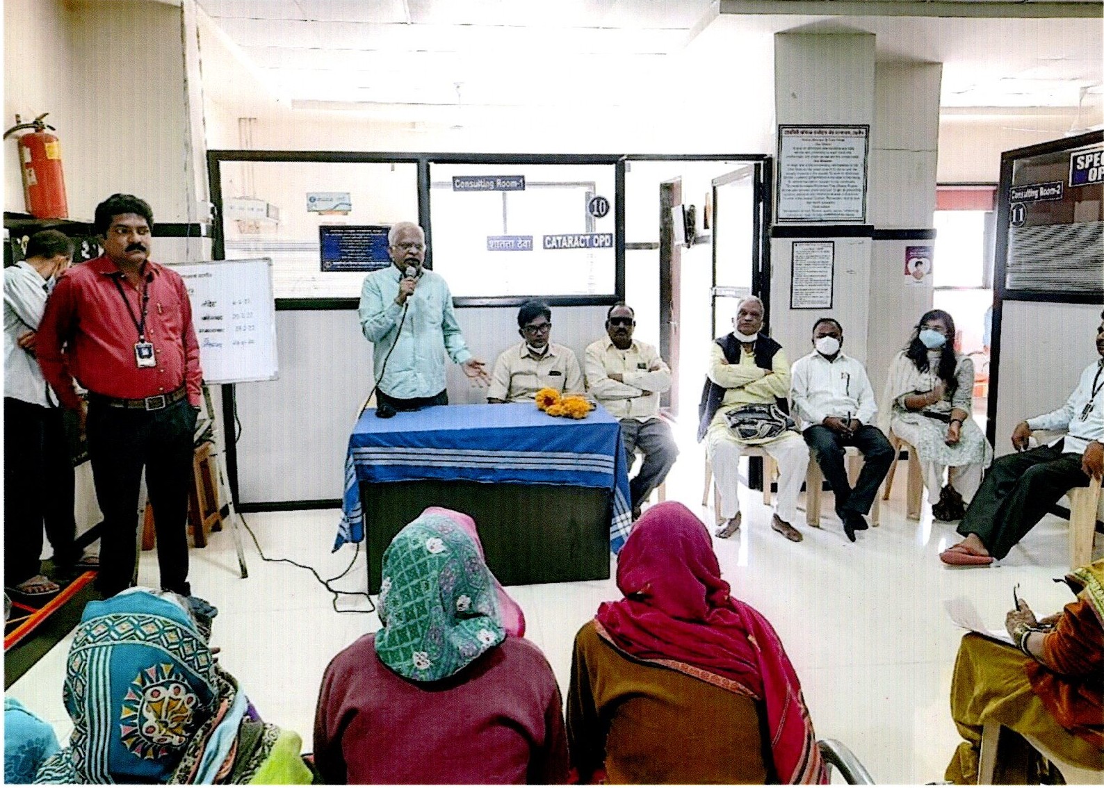 Cataract OPD and patient gathering